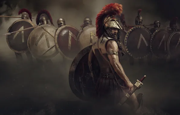 Weapons, armor, warrior, Sparta