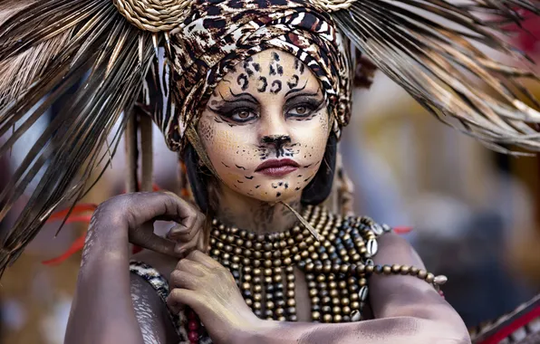 Look, girl, style, portrait, makeup, costume, girl, outfit