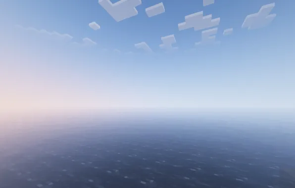 Game, ocean, sunrise, minecraft, minecraft