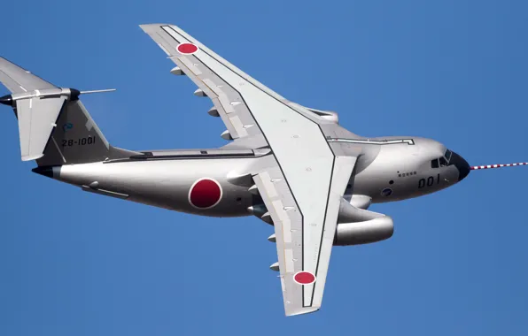 The plane, Kawasaki, military transport, twin-engine, C-1