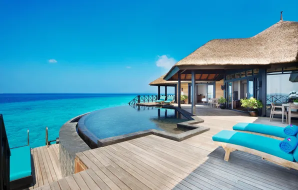 Picture ocean, Maldives, bedroom, suites, JA-Manafaru Grand, Infinity pool