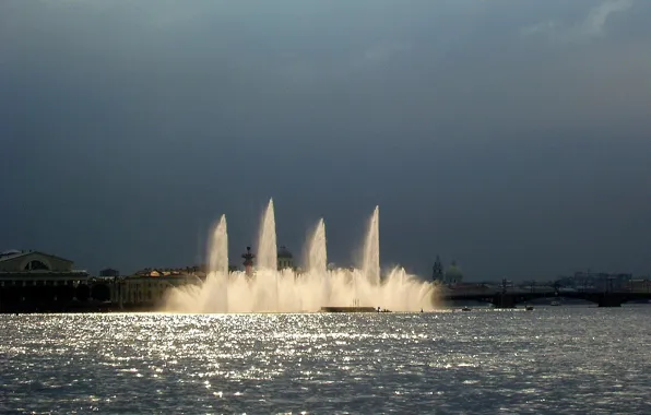 Fountain, Neva, Petersburg