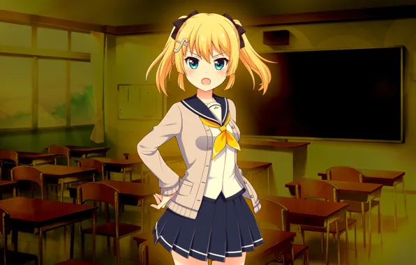 Girl, class, school, Kanon Kougami, Battle Girl High School
