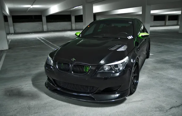 Picture black, tuning, bmw, BMW, shadow, Parking, sedan, black