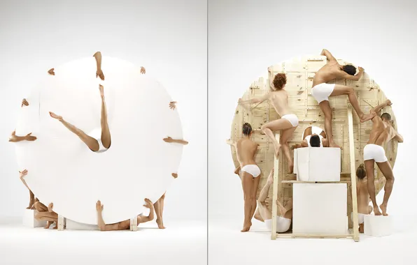 Watch the priests, humanoid watch, 11:50, clocks