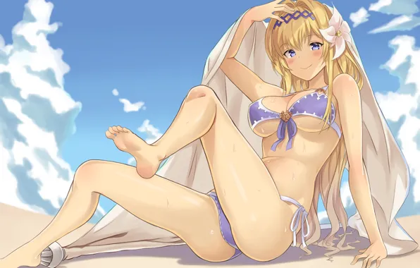Picture beach, girl, bikini, Granblue Fantasy