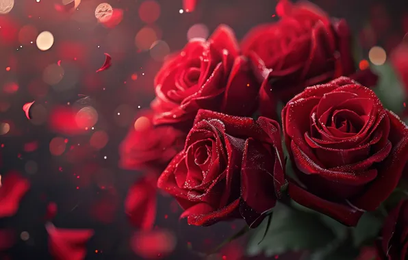 Flowers, roses, AI art, neural network