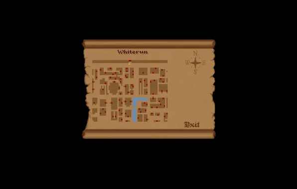 Map, art, pixel, Skyrim, Whiterun