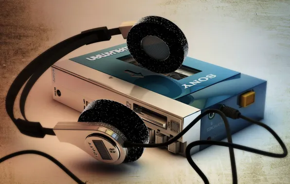 Macro, background, Sony Walkman