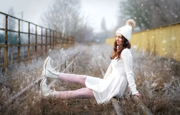 Girl, snow, Ada