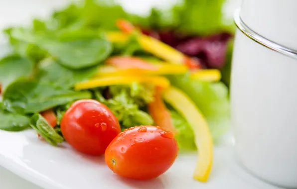 Food, vegetables, salad, tomatoes-cherry