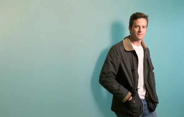 Picture background, jeans, jacket, newspaper, actor, Armie Hammer, Armie Hammer, USA Today