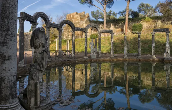Picture pool, Italy, ruins, Tivoli, Villa Adriana