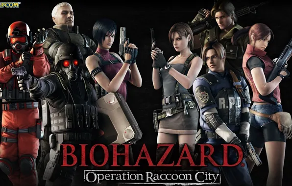 Picture girl, pistol, game, resident evil, biohazard, weapon, woman, shotgun