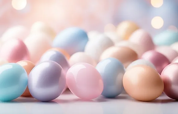 Holiday, eggs, spring, blue, Easter, pink, painted, eggs
