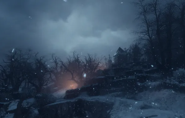 Picture snow, night, a plague tale: innocence