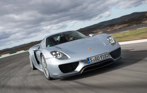 Movement, speed, Porsche, track, Porsche 918 Spyder