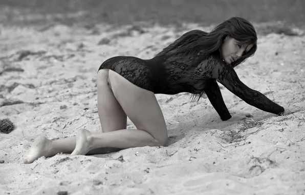 Look, girl, pose, desire, body, b/W, the temptation, photographer