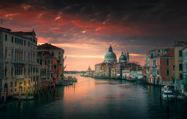 Picture the sky, water, the city, home, the evening, morning, Italy, Venice