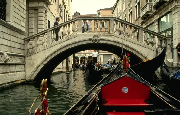 Bridge, Italy, Venice, the gondola