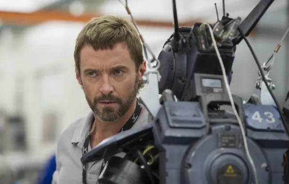 Picture robot, frame, Hugh Jackman, Hugh Jackman, Chappie, The robot named Chappy