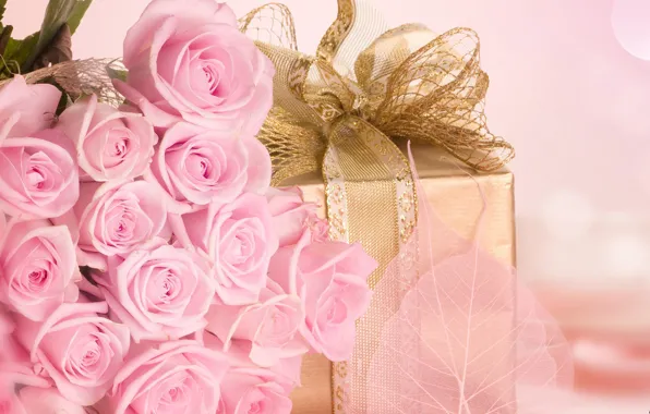Love, flowers, holiday, gift, romance, roses, bouquet, pink