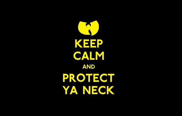 Music, Black, Logo, Yellow, Keep Calm, Minimalism, Wu-Tang Clan, Hardcore Hip-Hop