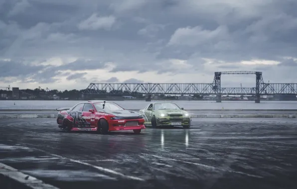Auto, Machine, Nissan, Toyota, Art, Nissan Skyline, R34, Mark II