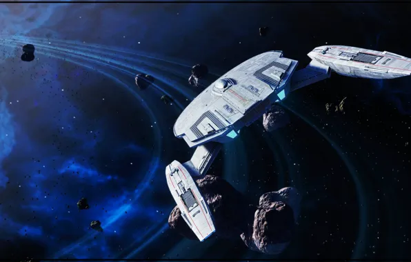 Ship, Space, Art, Star Trek, Spaceship, Fan Art, Starship, by Kurumi Morishita