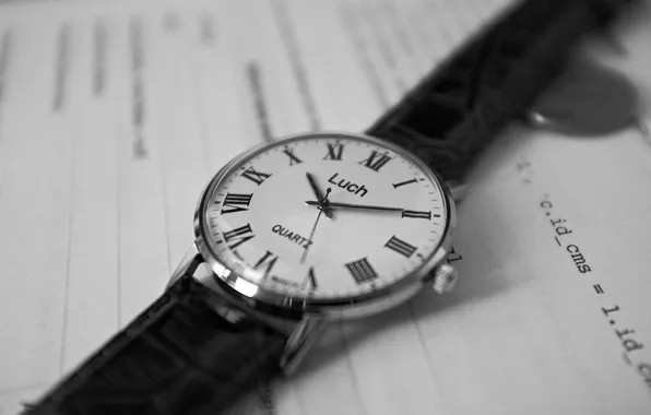 Watch, black and white, vintage, retro clock, Soviet watch, Soviet, vintage watches, luch watches