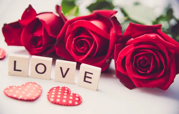 Picture love, heart, roses, red, red, love, heart, flowers