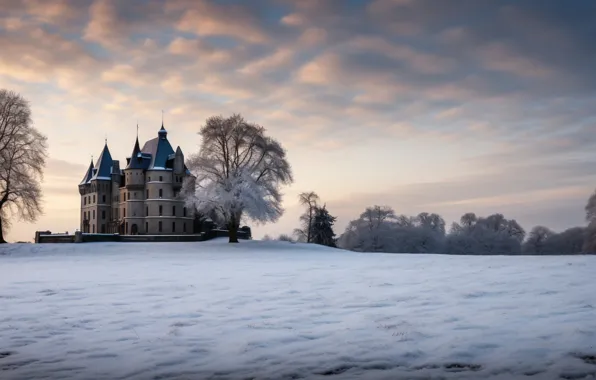 Picture winter, snow, nature, castle, old, landscape, nature, beautiful