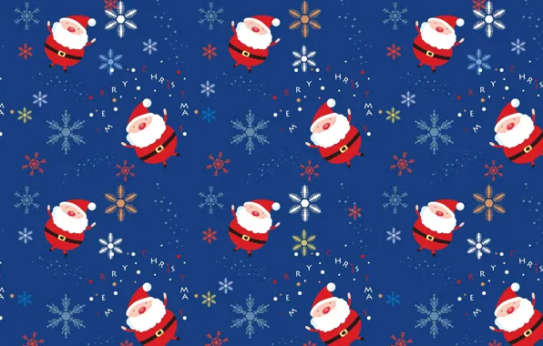 New year, Santa Claus, Santa Claus, snowflake