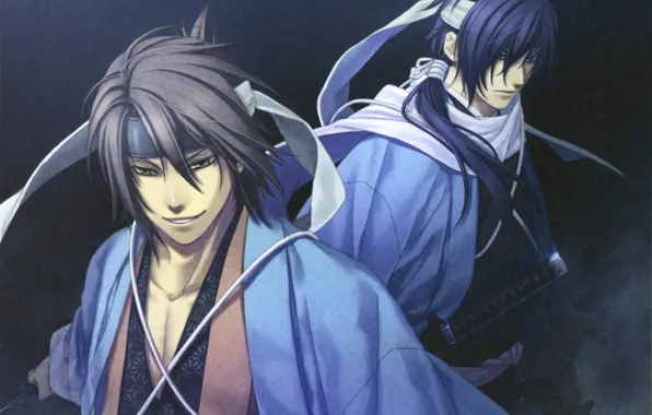 Scarf, cloak, Japanese clothing, grin, samurai, demons pale cherry, hakuouki shinsengumi kitano, arm