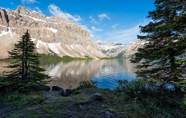 Picture forest, nature, rock, lake, Canada, Banff