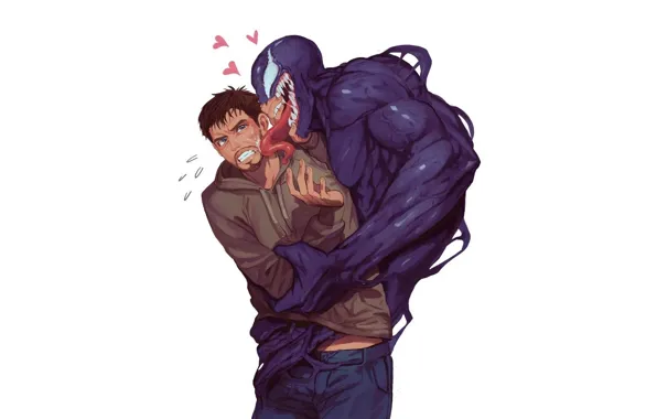 Language, hearts, comics, Venom, Venom, Eddie Brock