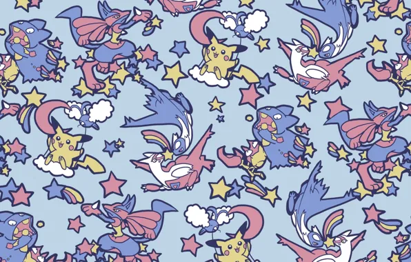 Texture, anime, art, Pikachu