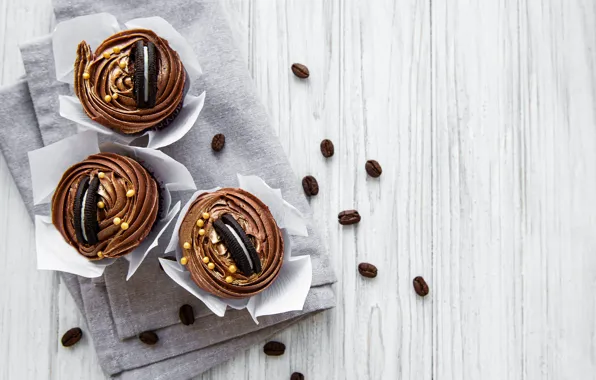 Cookies, cream, dessert, cupcakes, chocolate, Olena Rudo