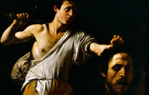Picture, mythology, Michelangelo Merisi da Caravaggio, David with Head of Goliath