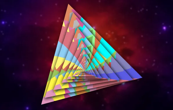 Picture space, triangle, infinity