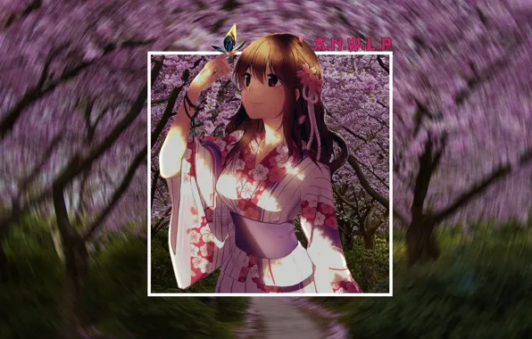 Girl, anime, Sakura, madskillz, tree macrury