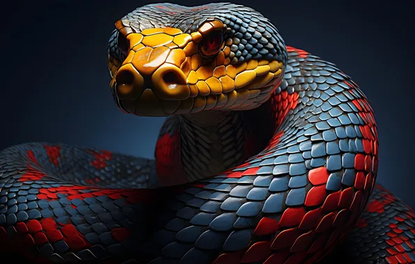 Snake, snakes, AI art, neural network