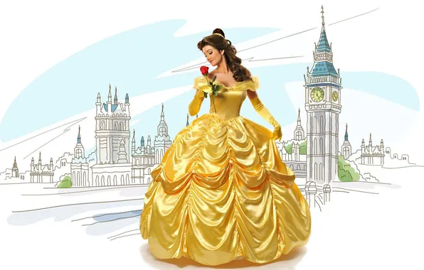Picture collage, figure, rose, London, london, Princess, Rose, Princess