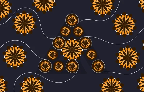Logo, Wallpaper, AIMP, Hi-Teck, Deep Night Flowers