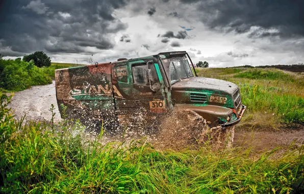 Nature, Sport, Speed, Race, Dirt, Trucks, Squirt, Russia