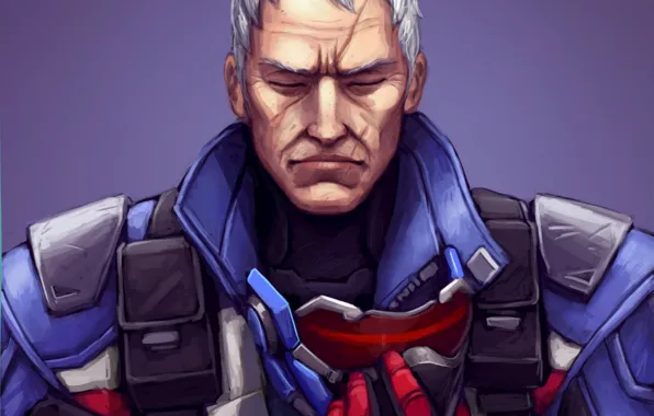 Face, mask, soldiers, blizzard, overwatch, Jack Morrison, soldier 76