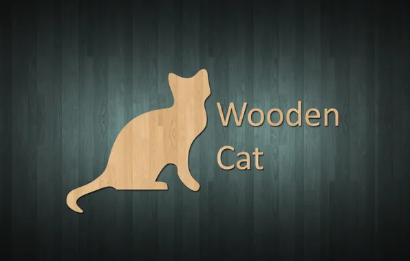 Picture style, wood, cat, wooden style, wooden cat