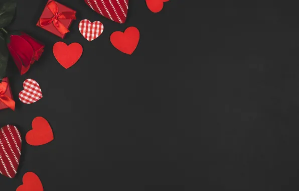 Background, Rose, Hearts, Holiday, Valentine's day, Valentine's day