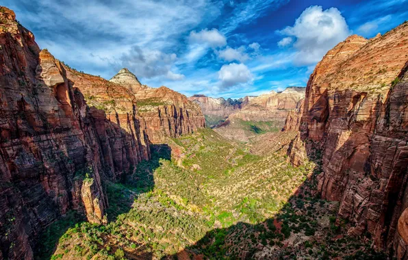Mountains, nature, height, canyon, gorge