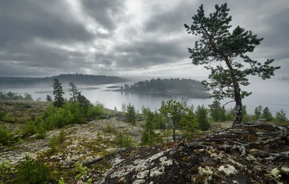 Fog, Lake Ladoga, Karelia, Ladoga